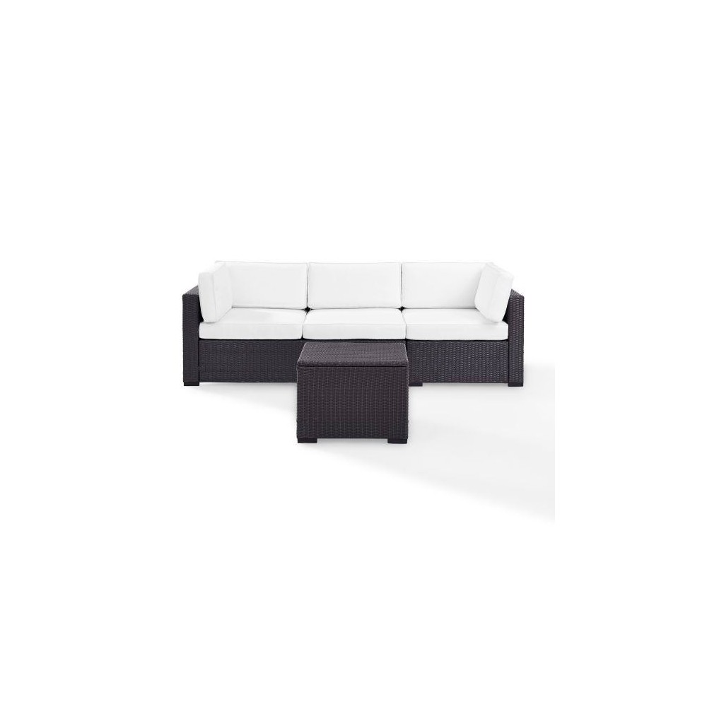 Biscayne 3Pc Outdoor Wicker Sofa Set White