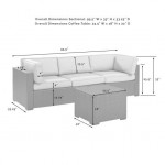 Biscayne 3Pc Outdoor Wicker Sofa Set White