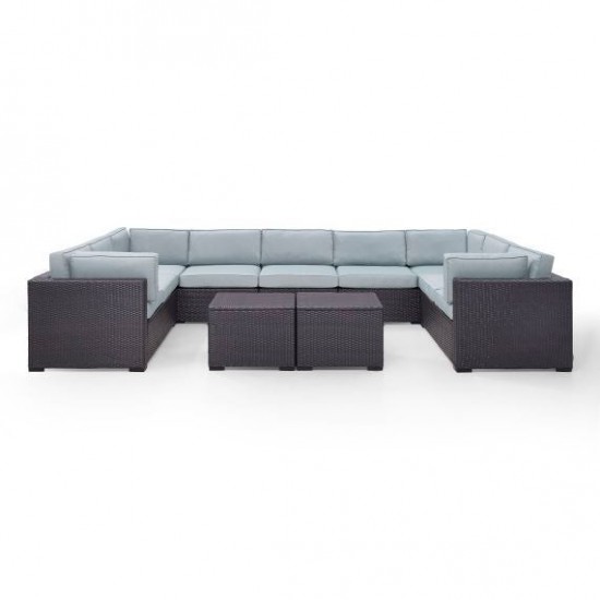 Biscayne 7Pc Outdoor Wicker Sectional Set Mist, KO70112BR-MI