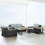 Beaufort 5Pc Outdoor Wicker Conversation Set Mist