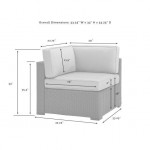 Biscayne Outdoor Wicker Corner Chair Mist/Brown