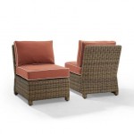 Bradenton 2Pc Outdoor Wicker Chair Set Sangria