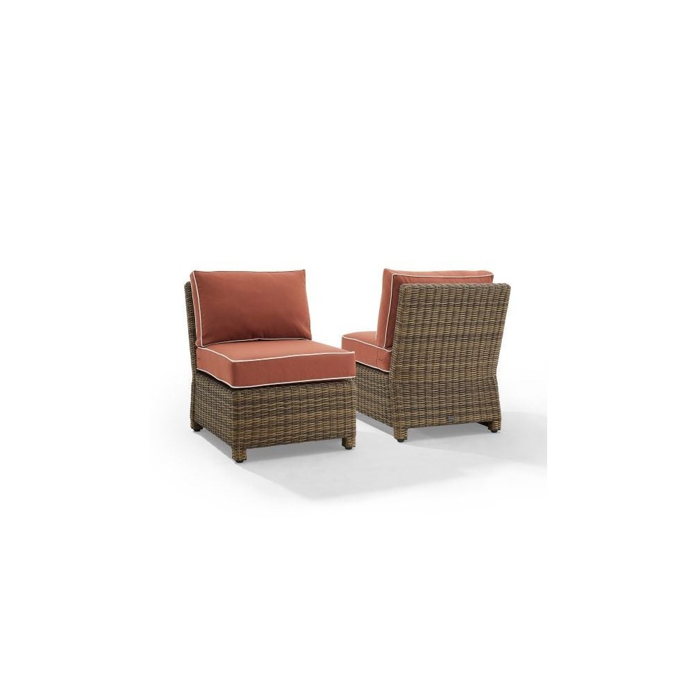 Bradenton 2Pc Outdoor Wicker Chair Set Sangria