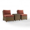 Bradenton 3Pc Outdoor Wicker Chair Set Sangria