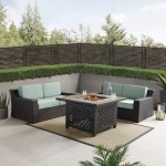 Beaufort 3Pc Outdoor Wicker Conversation Set W/Fire Table Mist, KO70175BR