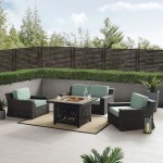 Beaufort 4Pc Outdoor Wicker Conversation Set W/Fire Table Mist