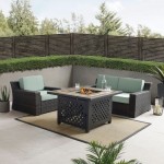 Beaufort 3Pc Outdoor Wicker Conversation Set W/Fire Table Mist, KO70177BR