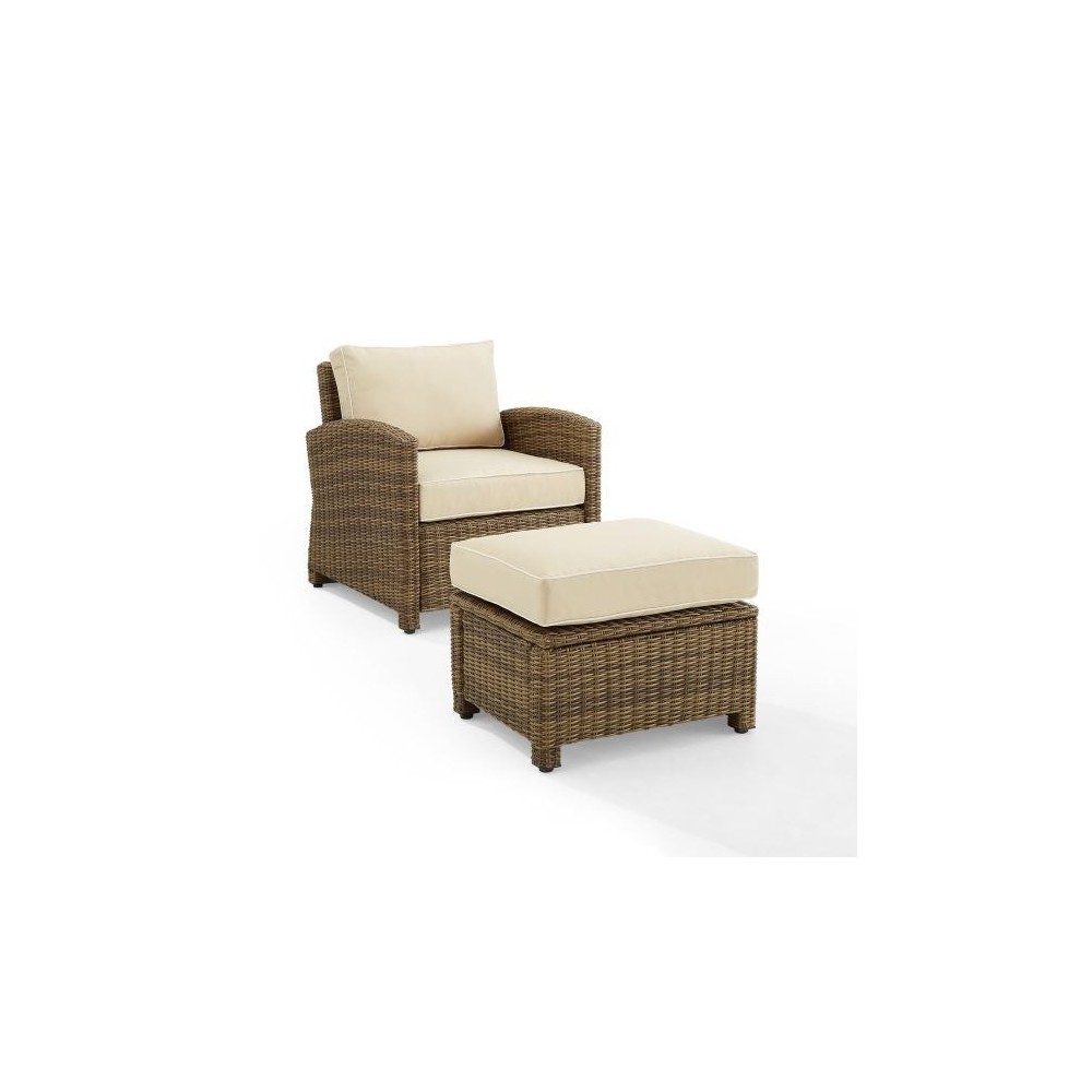 Bradenton 2Pc Outdoor Wicker Armchair Set (Armchair & Ottoman) Bradenton 2Pc Outdoor Wicker Armchair Set (Armchair & Ottoman)