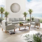 Capella Outdoor Wicker 4Pc Sofa Set Gray