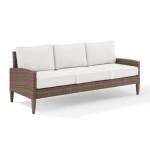 Capella Outdoor Wicker Sofa Creme/Brown