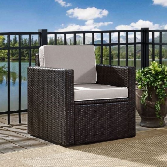 Bradenton 5Pc Outdoor Wicker Conversation Set W/Fire Table Sand, KO70207WB-SA