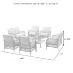 Tribeca 8Pc Outdoor Wicker Conversation Set Sand/Brown