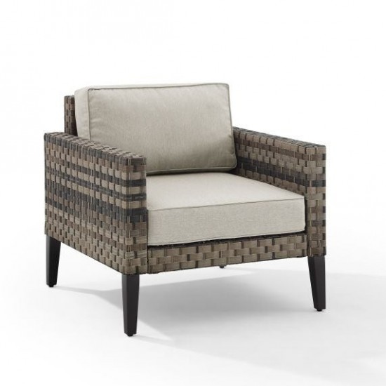 Prescott Outdoor Wicker Armchair Taupe/Brown