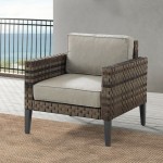 Prescott Outdoor Wicker Armchair Taupe/Brown