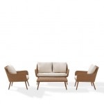 Landon 4Pc Outdoor Conversation Set- Loveseat, Coffee Table, 2 Chairs