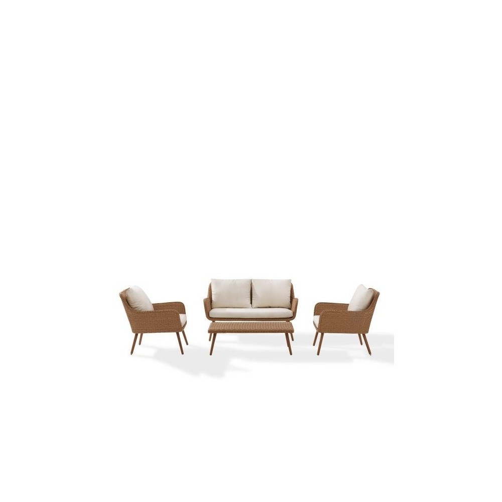 Landon 4Pc Outdoor Conversation Set- Loveseat, Coffee Table, 2 Chairs