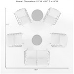 Juniper 7Pc Outdoor Wicker Conversation And Bistro Set Creme