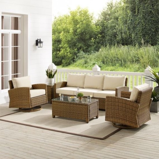 Bradenton 5Pc Swivel Rocker And Sofa Set Sand