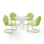 Griffith 5Pc Outdoor Metal Dining Set Key Lime Gloss