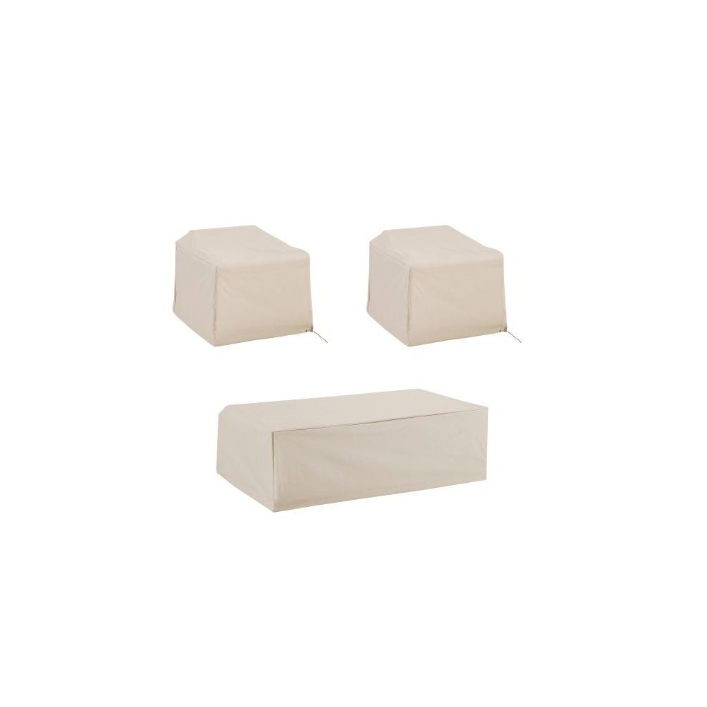 3Pc Furniture Cover Set Tan - 2 Chairs & Coffee Table 3Pc Furniture Cover Set Tan - 2 Chairs & Coffee Table