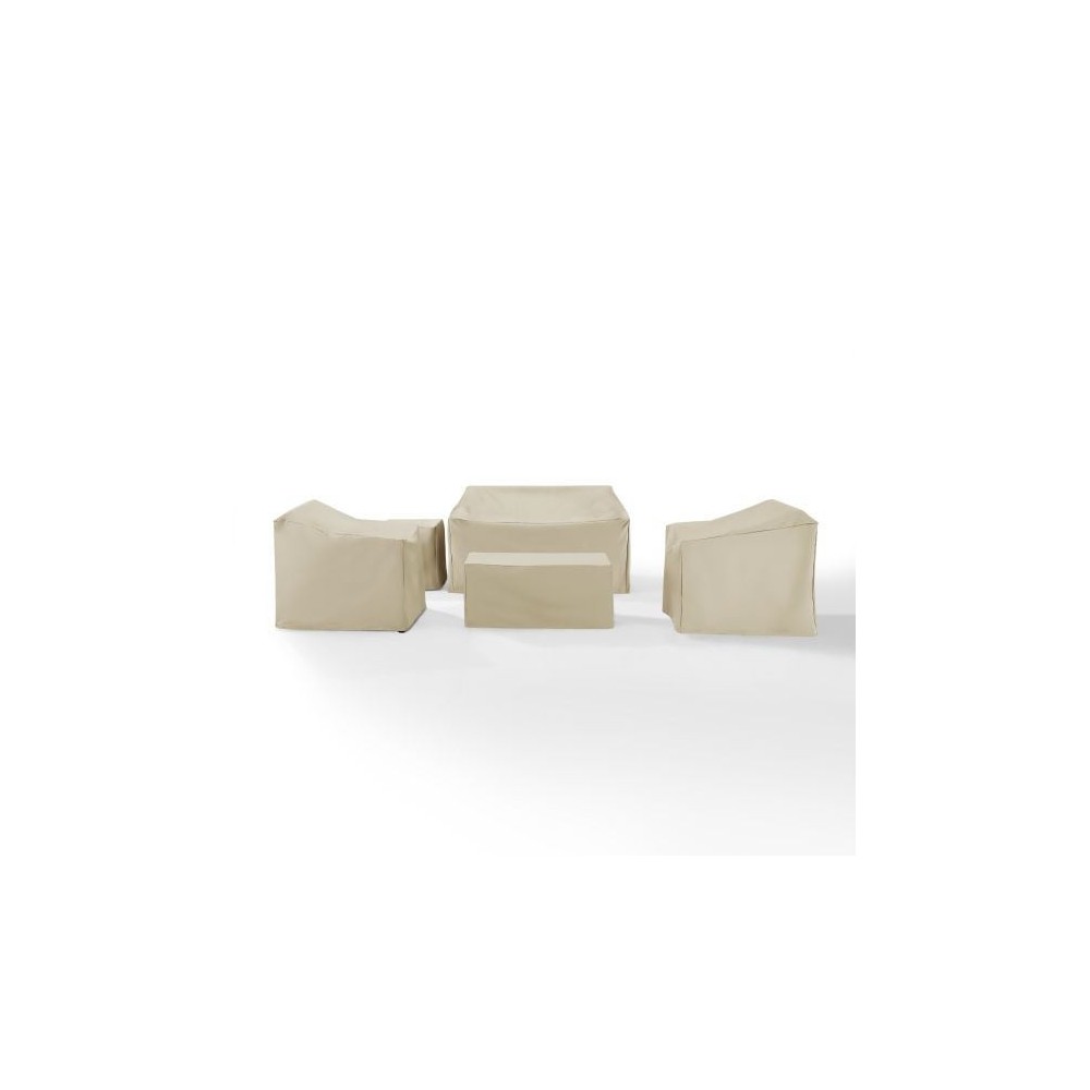 5Pc Furniture Cover Set - Loveseat, Two Armchairs, End Table, Rectangle Table 5Pc Furniture Cover Set - Loveseat, Two Armchairs, End Table, Rectangle Table