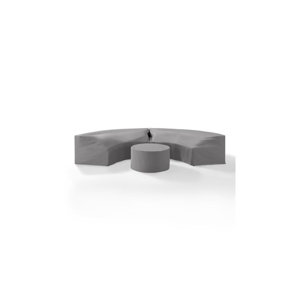 Catalina 3Pc Furniture Cover Set Gray - 2 Round Sectional Sofas & Coffee Table Catalina 3Pc Furniture Cover Set Gray - 2 Round Sectional Sofas & Coffee Table