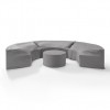 Catalina 4Pc Furniture Cover Set Gray - 3 Round Sectional Sofas & Coffee Table