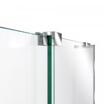 Mirage-X 56-60 in. W x 58 in. H Frameless Sliding Tub Door in Brushed Nickel. Left Wall Installation