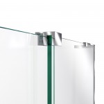 Mirage-X 56-60 in. W x 58 in. H Frameless Sliding Tub Door in Brushed Nickel. Right Wall Installation