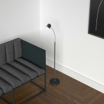 5 Watt LED Floor Lamp, Satin Black Finish