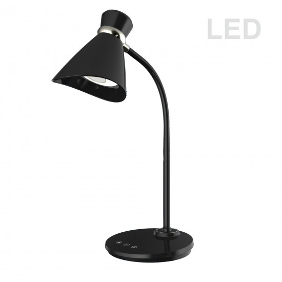 6W LED Desk Lamp, Black Finish
