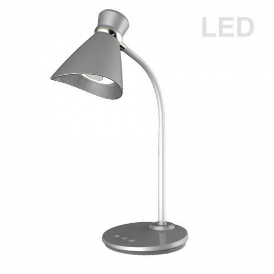 6W LED Desk Lamp, Silver Finish