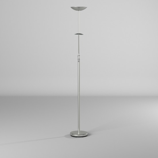 Mother & Son LED Floor Lamp, Satin Chrome Finish