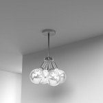 4 Light Pendant, Polished Chrome Finish