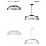 35W LED Pendant Matte White Finish with Clear Glass