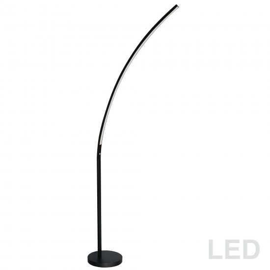 22W LED Floor Lamp Matte Black Finish