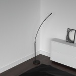 22W LED Floor Lamp Matte Black Finish