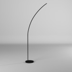 22W LED Floor Lamp Matte Black Finish