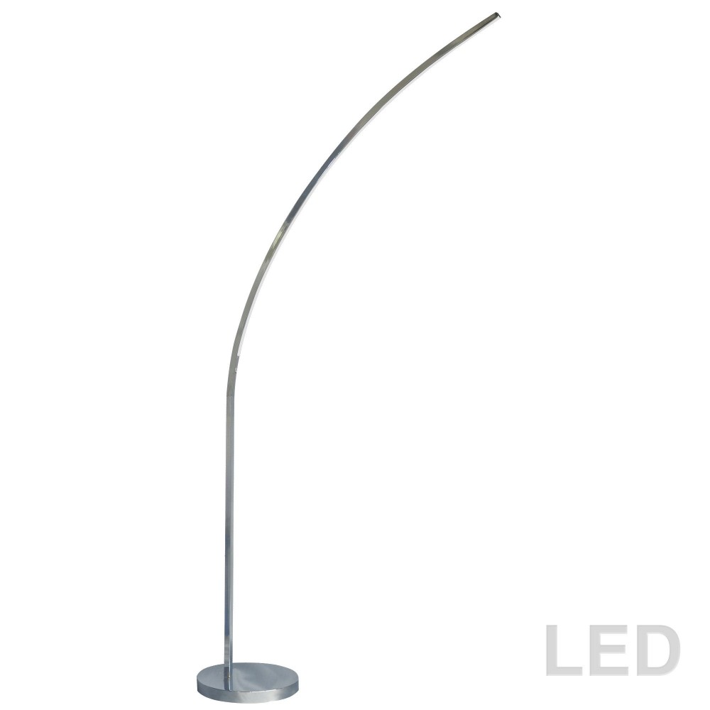 22W LED Floor Lamp Polished Chrome Finish