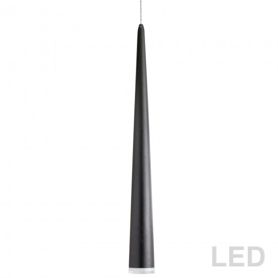 5W LED Pendant, Matte Black Finish