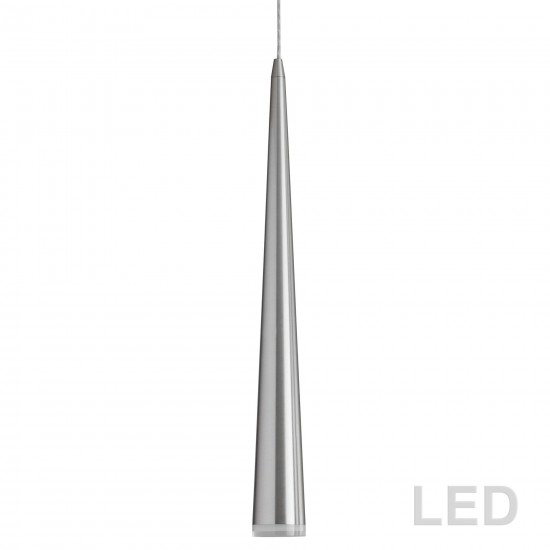 5W LED Pendant, Satin Chrome Finish, L