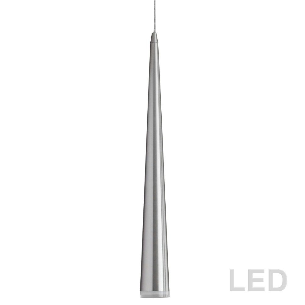 5W LED Pendant, Satin Chrome Finish, L