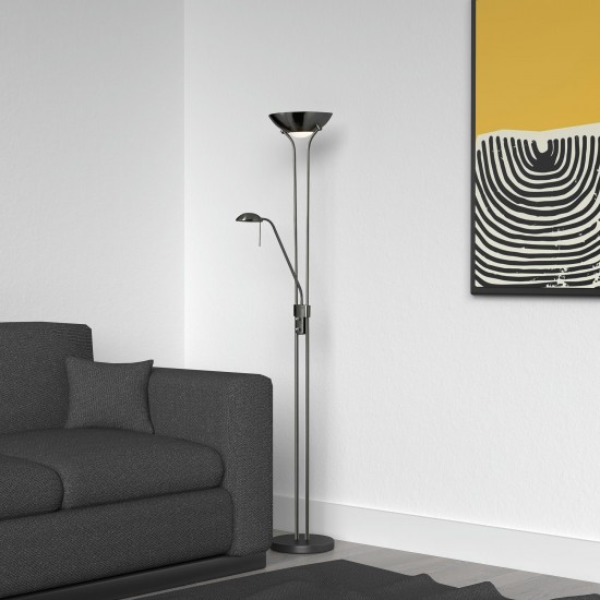 Mother/Son Floor Lamp, Matte Black