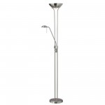 Mother/Son Floor Lamp, Satin Chrome