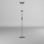 Mother/Son Floor Lamp, Satin Chrome