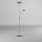 Mother/Son Floor Lamp, Satin Chrome