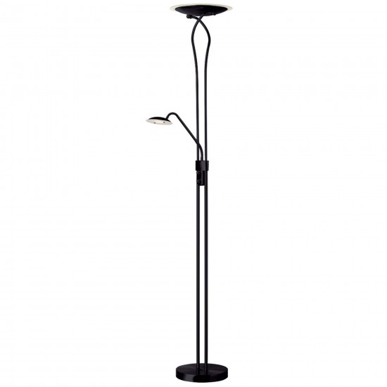 LED Mother And Son Floor Lamp, Matte Black Finish