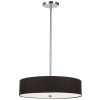 4 Light Incandescent Pendant Polished Chrome with Black Shade