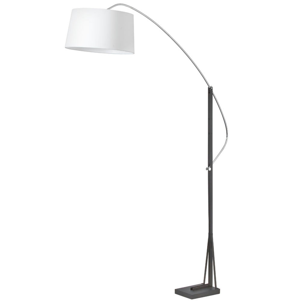 Arc Floor Lamp, Polished Chrome / Matte Black