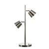 2 Light LED Table Lamp, Satin Chrome Finish